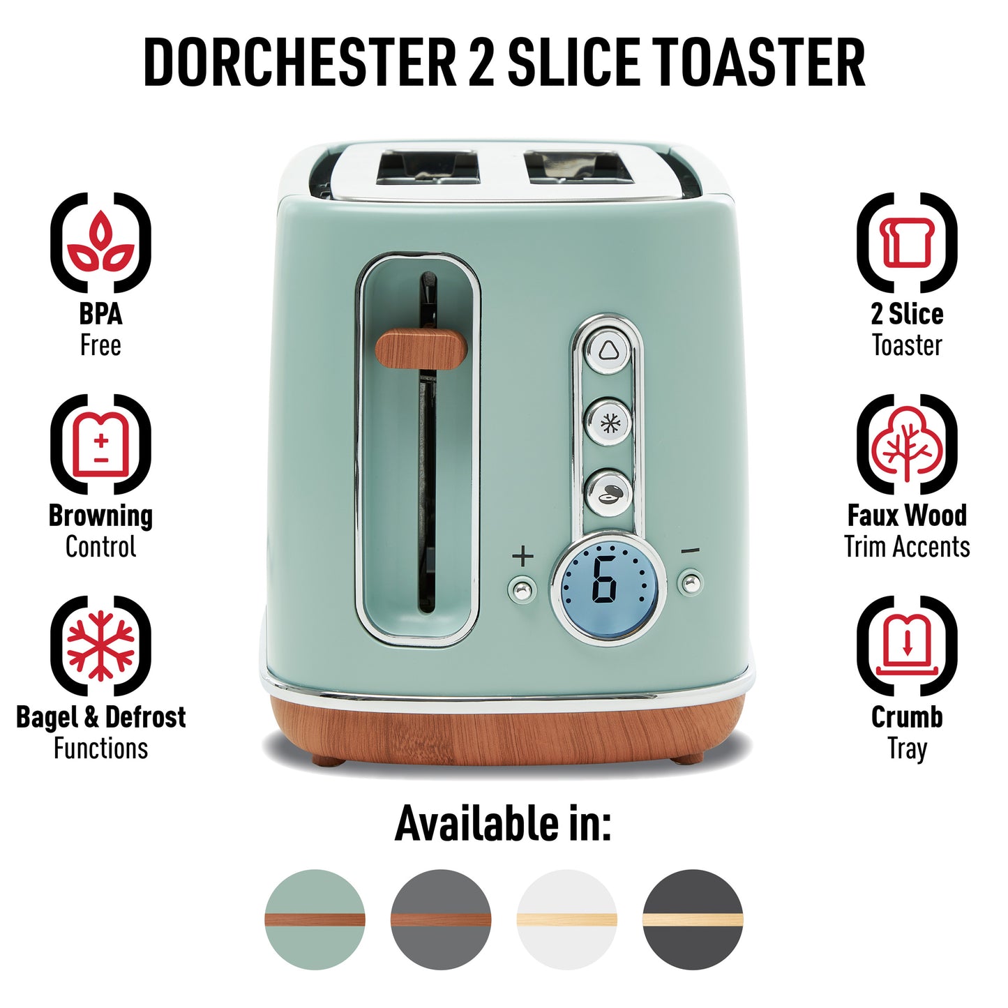 Dorchester 2-Slice Toaster, Silt - 75037