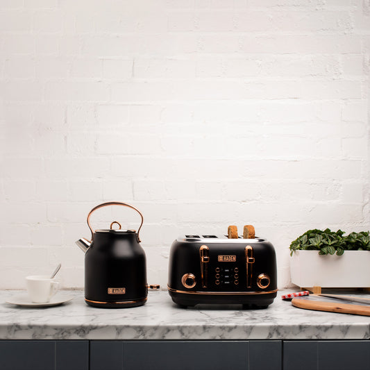 Heritage Electric Kettle, Black & Copper - 75041