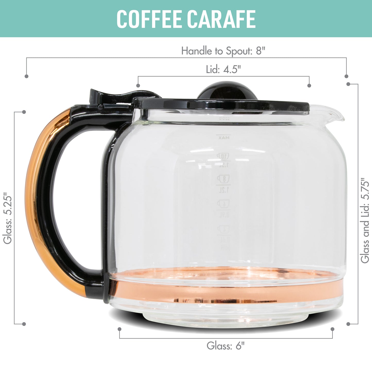 Heritage Carafe, Black & Copper - 75085