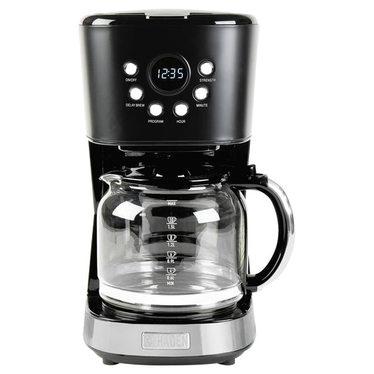 Haden Coffee Machine, Black & Chrome - 75098