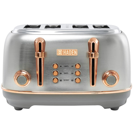 Heritage 4-Slice Toaster, Stainless Steel & Copper - 75104