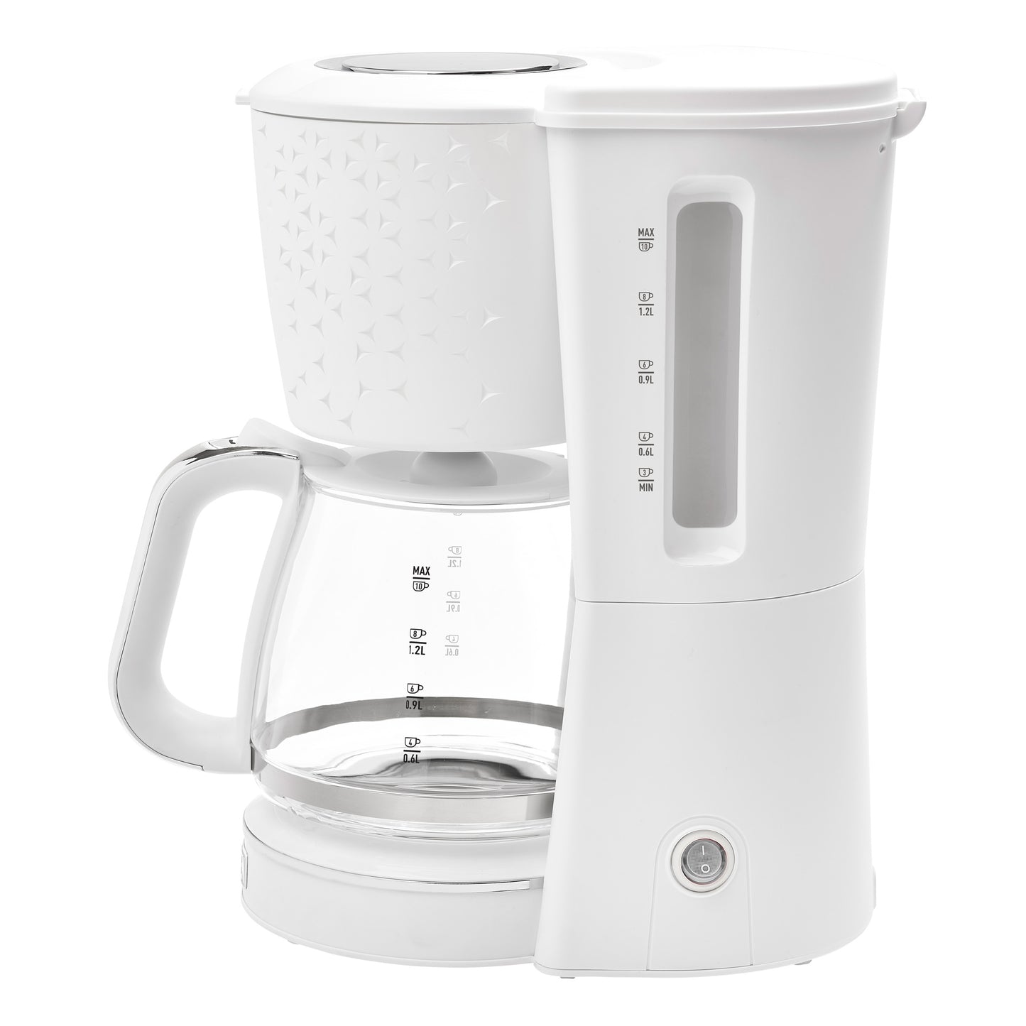 Starbeck Coffee Maker, Bright White & Chrome - 75122