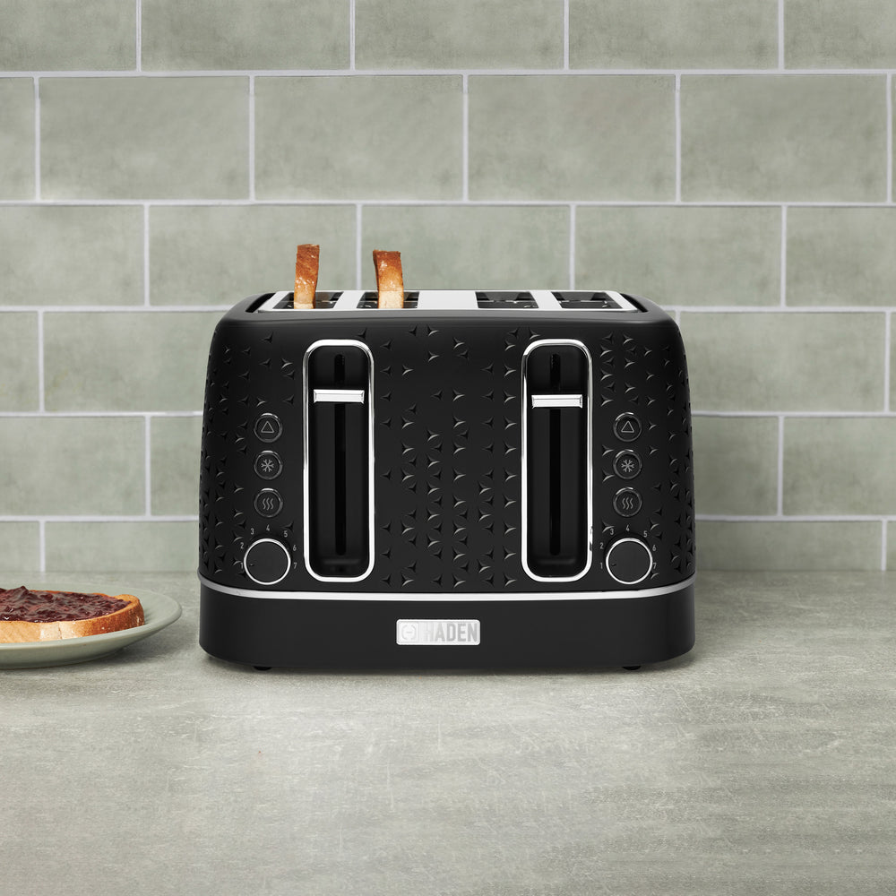 Starbeck Black & Chrome 4 Slice Toaster