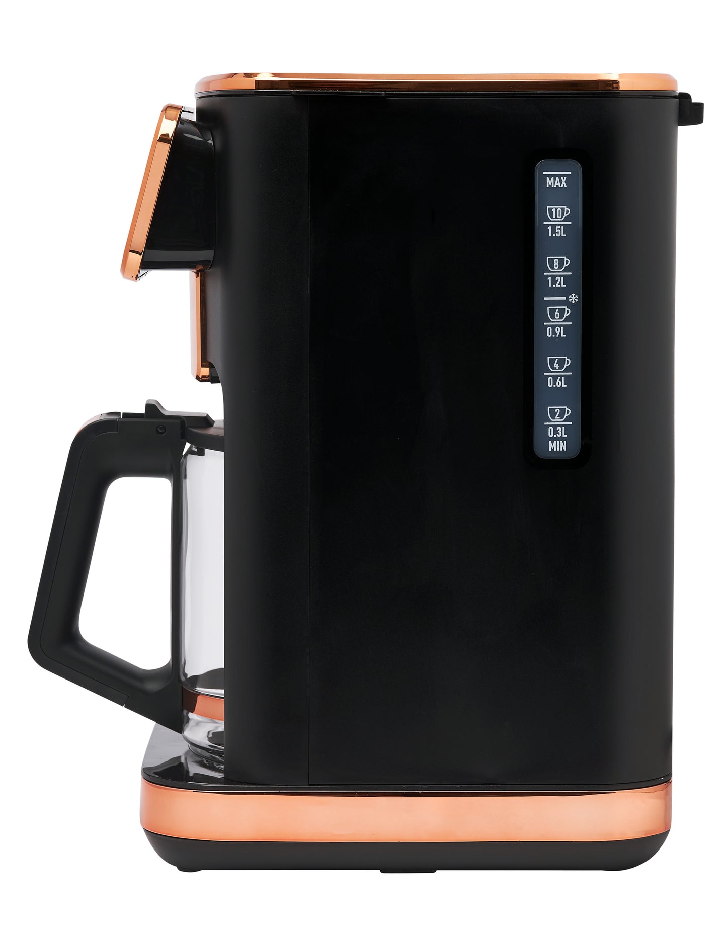Dual Brew 10 Cup Hot and Ice Coffee Maker, Black & Copper - 75144