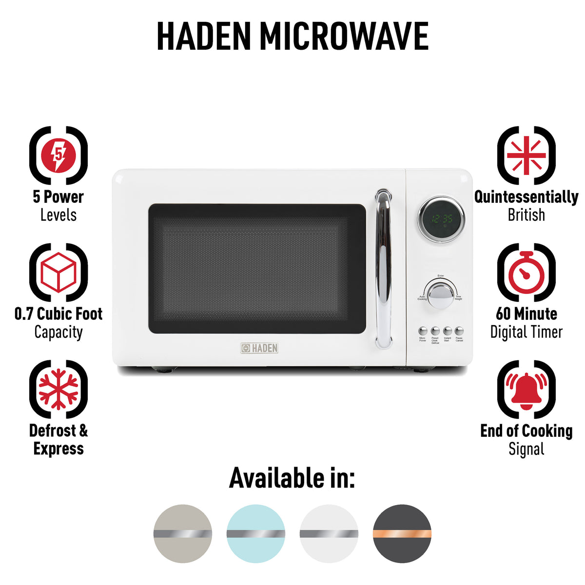Haden Ivory Microwave (New) Hadenusa