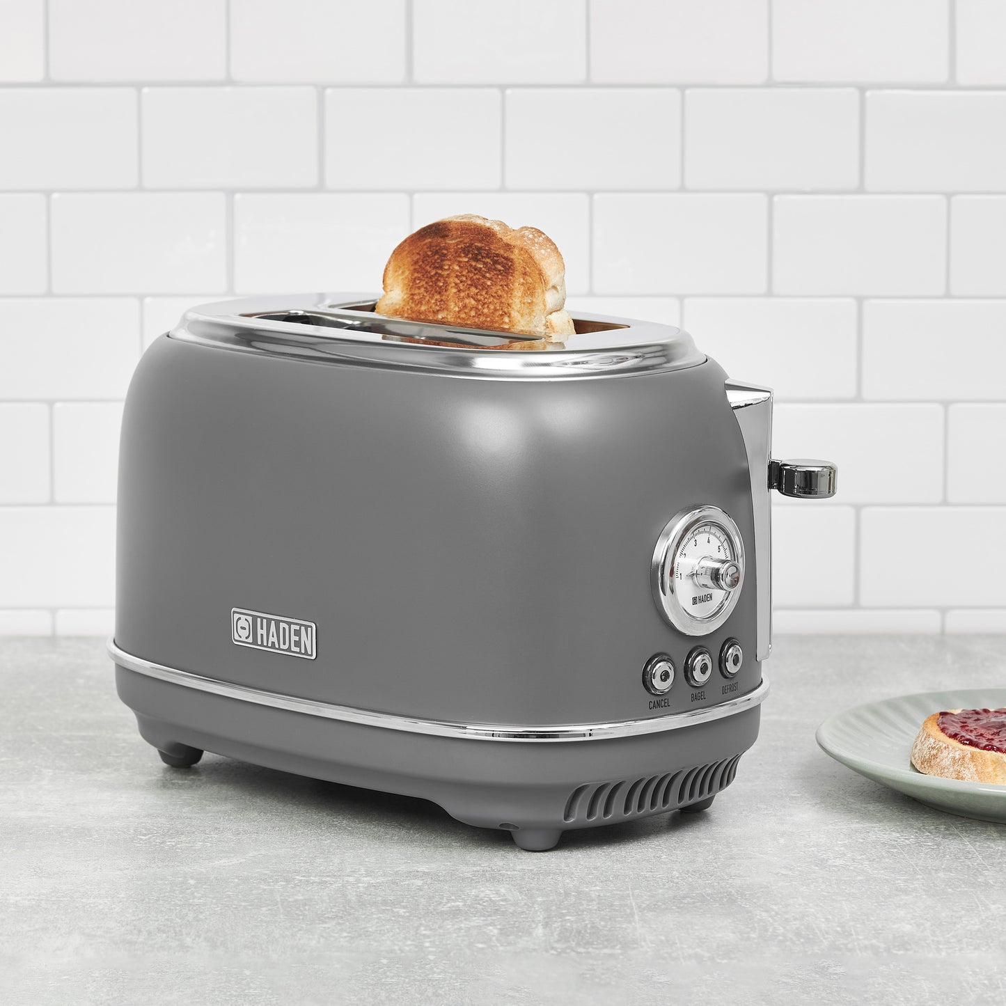 Chelsea 2-Slice Toaster, Grey & Chrome - 75162