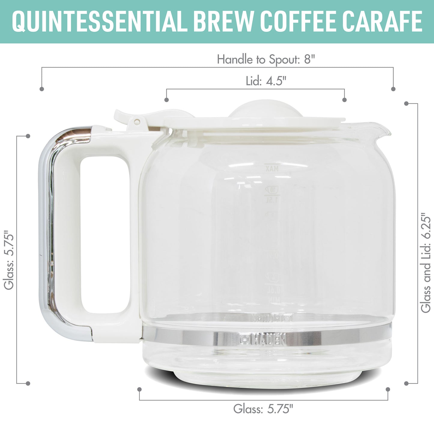 Quintessential Brew Carafe, Ivory & Chrome - 75542