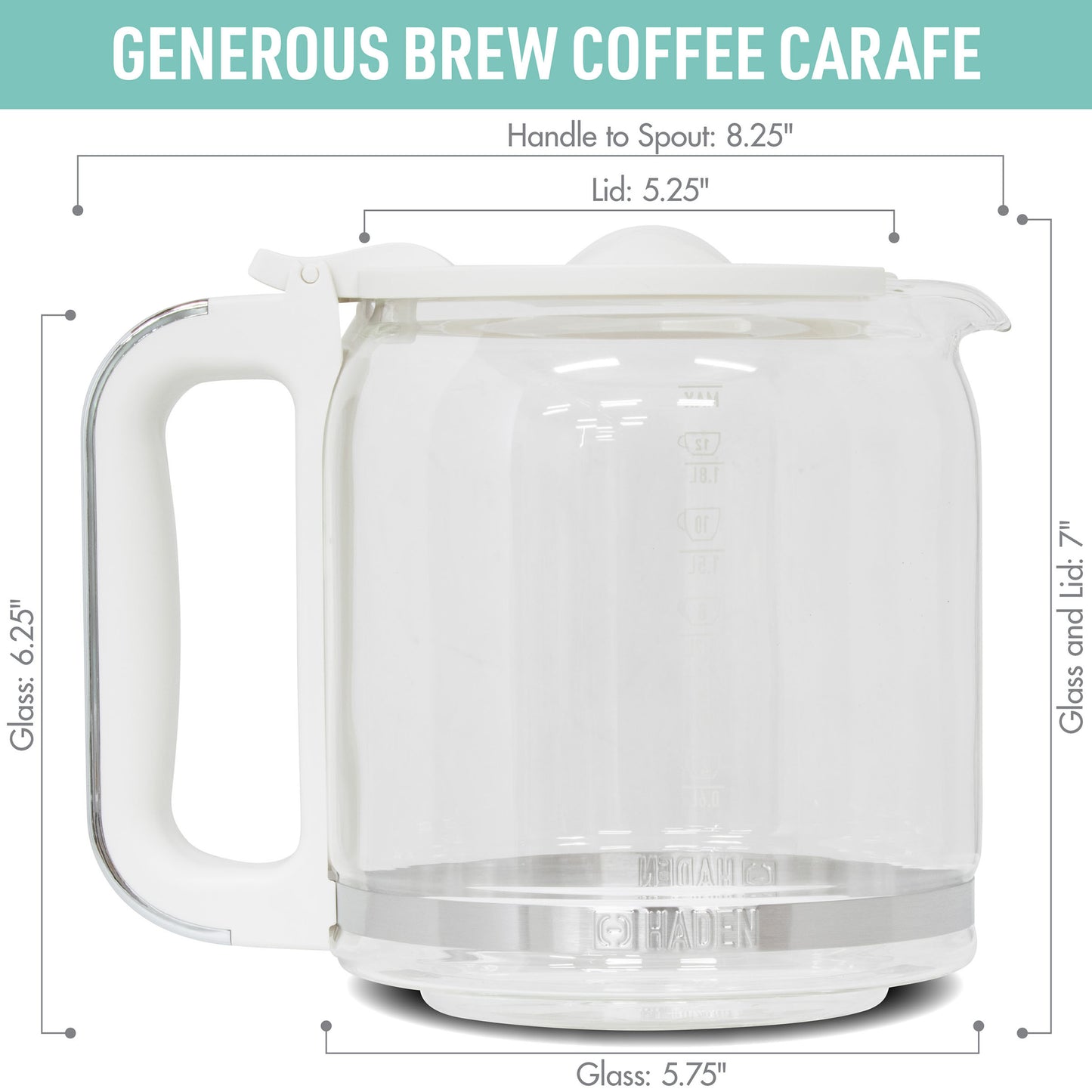 Generous Brew Carafe, Ivory & Chrome - 75544