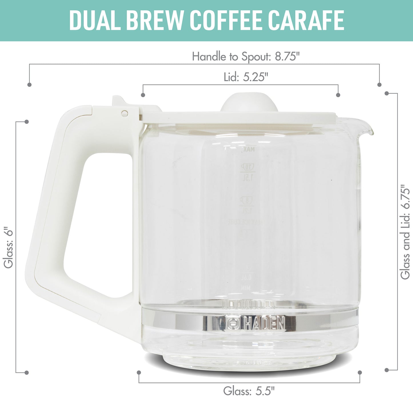 Dual Brew Carafe, Ivory & Chrome - 75546