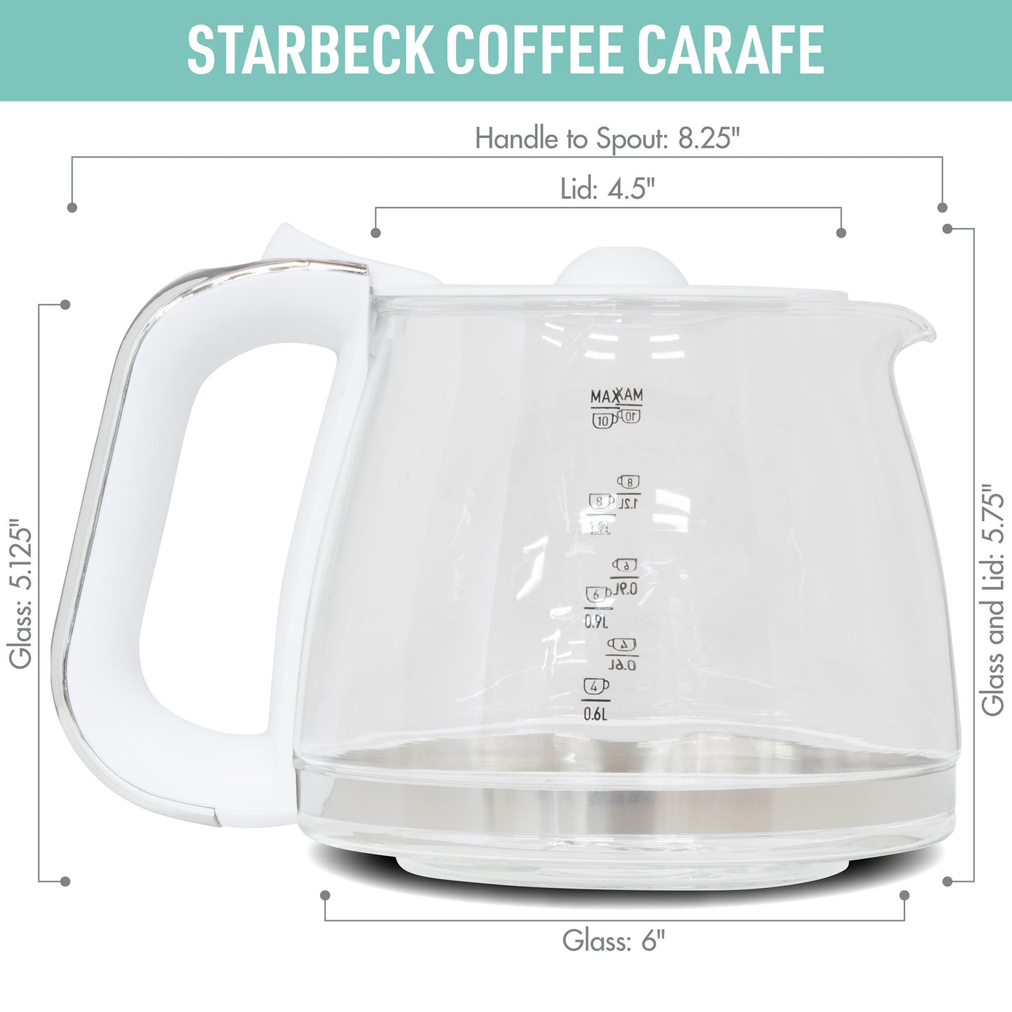 Starbeck Carafe, Bright White & Chrome - 75551