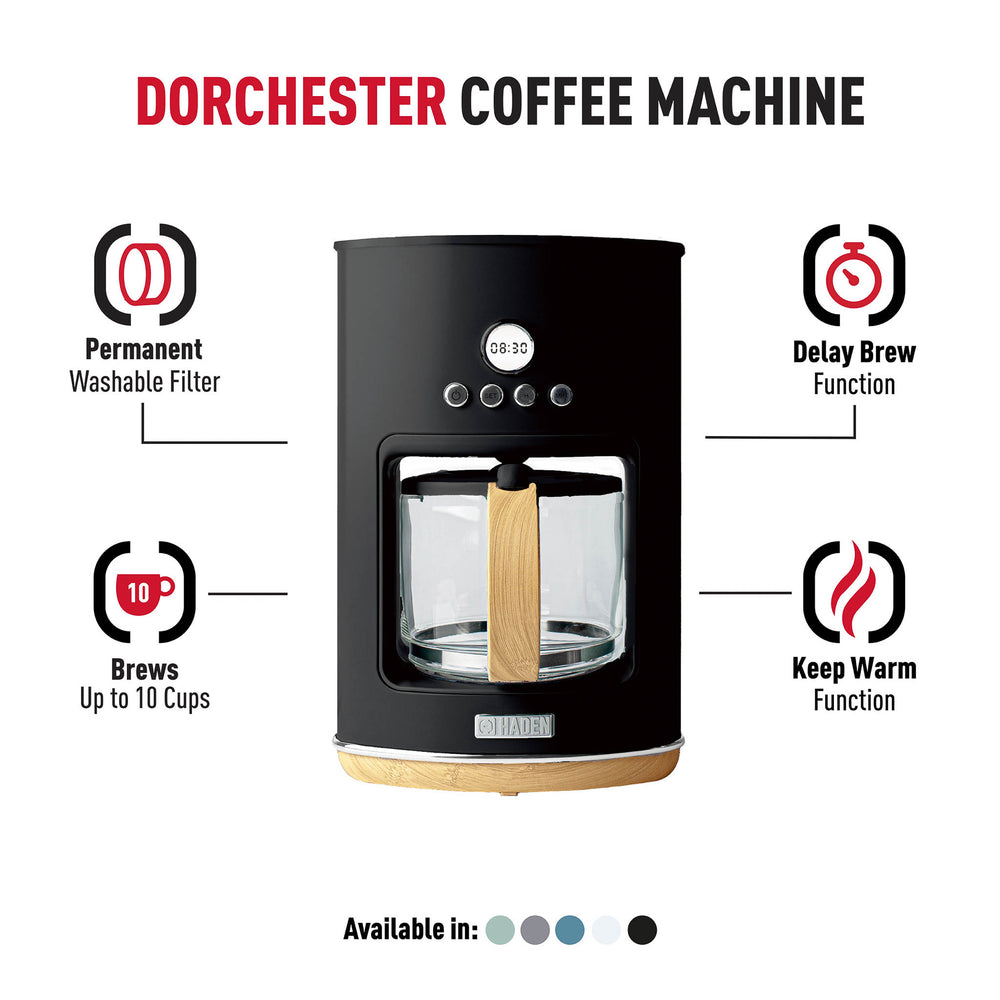 Dorchester Matte Black Coffee Machine