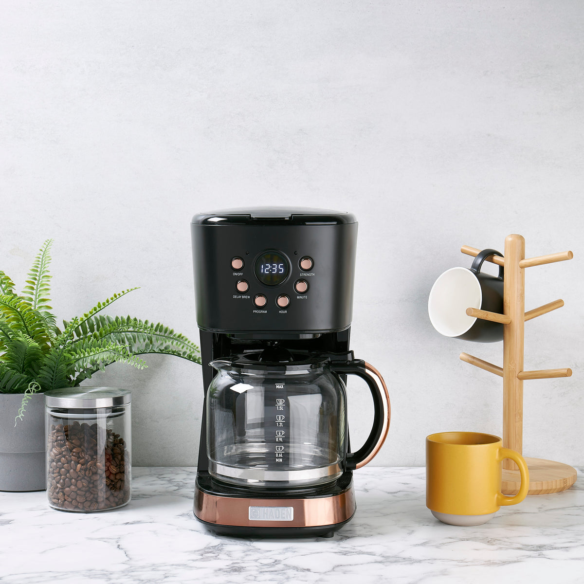 Haden Black & Copper Coffee Machine – Hadenusa