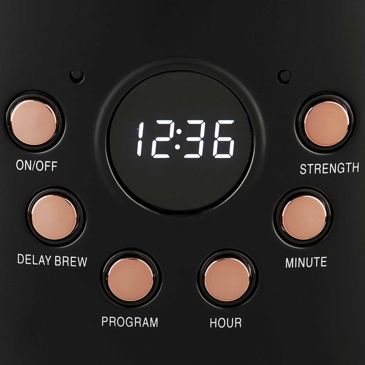 Haden Coffee Machine, Black & Copper - 75075