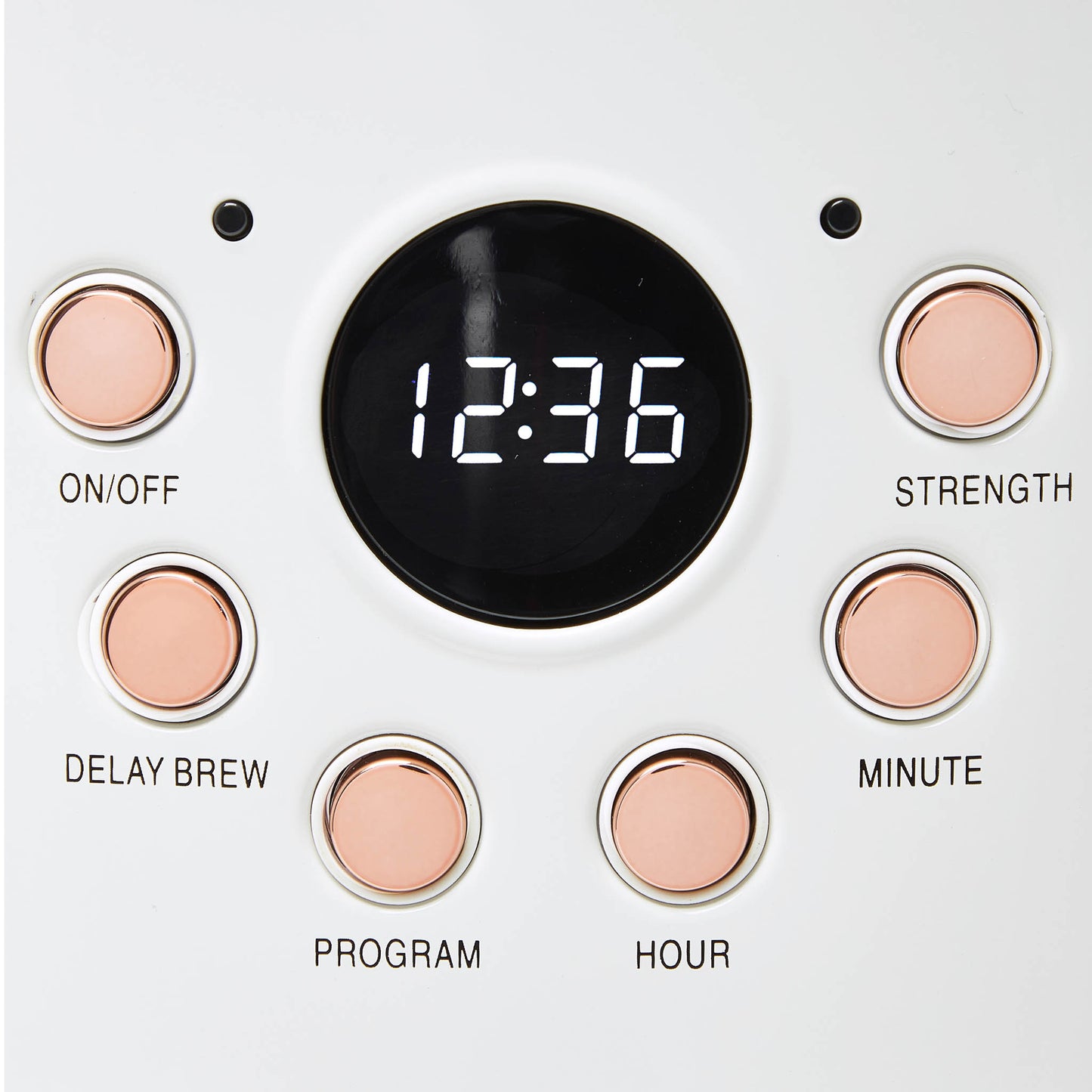 Haden Coffee Machine, Ivory & Copper - 75092