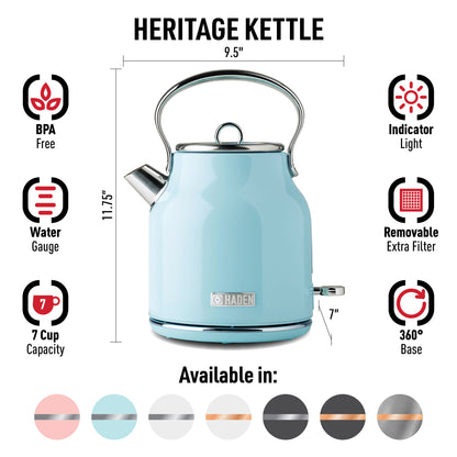 Heritage Turquoise Electric Kettle