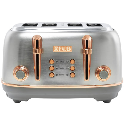 Heritage 4-Slice Toaster, Stainless Steel & Copper - 75104