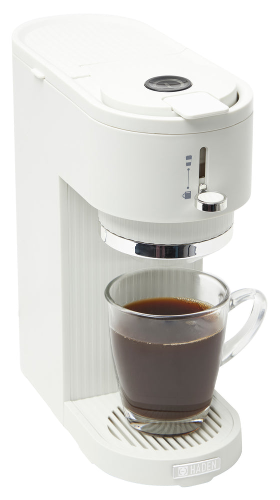 
                
                    Load image into Gallery viewer, HADEN Single Serve Coffee Machine Ivory and Chrome
                
            