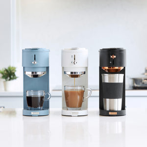 HADEN Single Serve Coffee Machine Sky Blue and Chrome