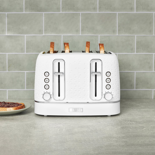 Starbeck Bright White 4 Slice Toaster