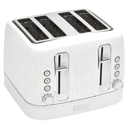 Starbeck Bright White 4 Slice Toaster