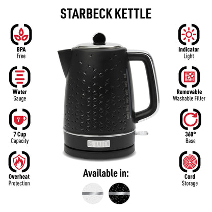 Starbeck Electric Kettle, Black & Chrome - 75128