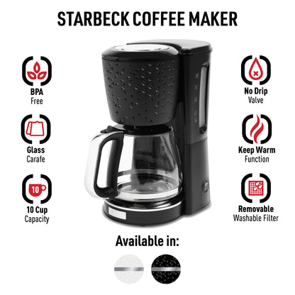 Starbeck Coffee Maker, Black & Chrome - 75129