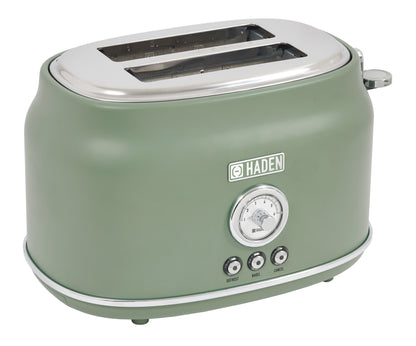 Dorset Cedar Green & Chrome 2-Slice Toaster - 75172