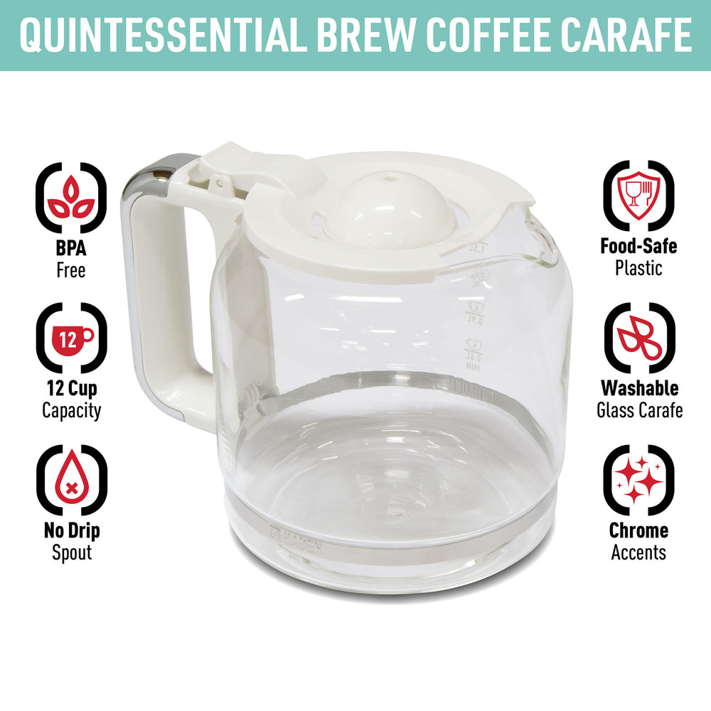 Quintessential Brew Carafe, Ivory & Chrome - 75542