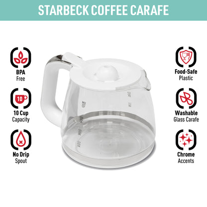 Starbeck Carafe, Bright White & Chrome - 75551