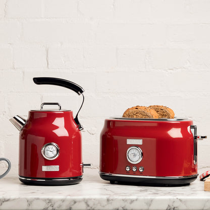 Dorset Red & Chrome 2-Slice Toaster - 75001