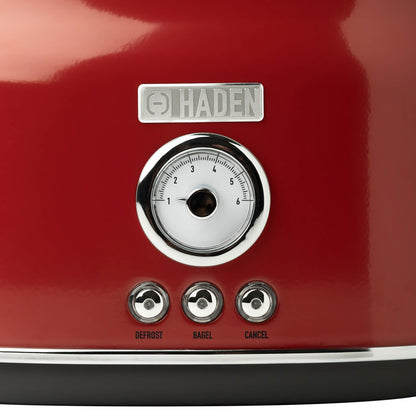 Dorset Red & Chrome 2-Slice Toaster - 75001
