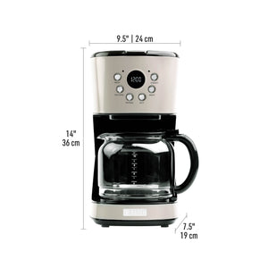 Haden - Modern 12-Cup Programmable Coffee Maker - Putty