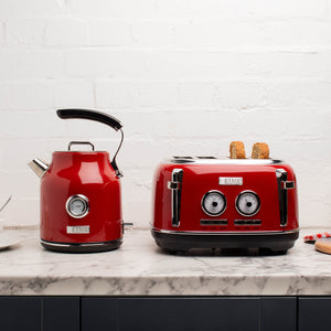 Dorset Red 4-Slice Toaster