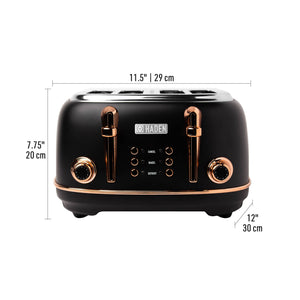 Heritage Black & Copper 4-Slice Toaster