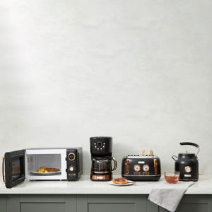 Dorset Black & Copper 2-Slice Toaster