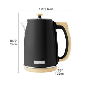 Haden Heritage 1.7L Stainless Steel Electric Cordless Kettle - Copper/Black  1 ct