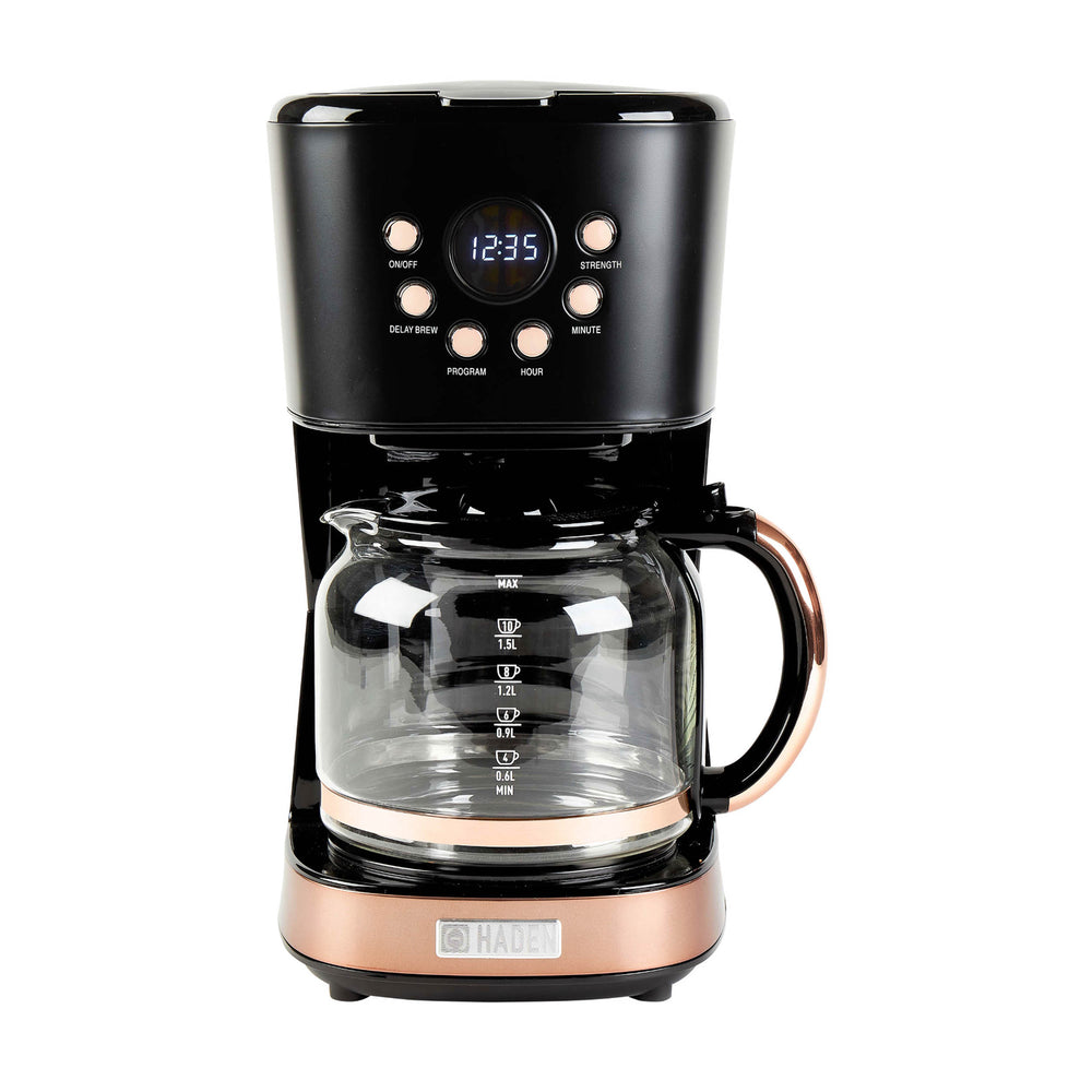 Black 12-Cup Programmable Coffee Maker