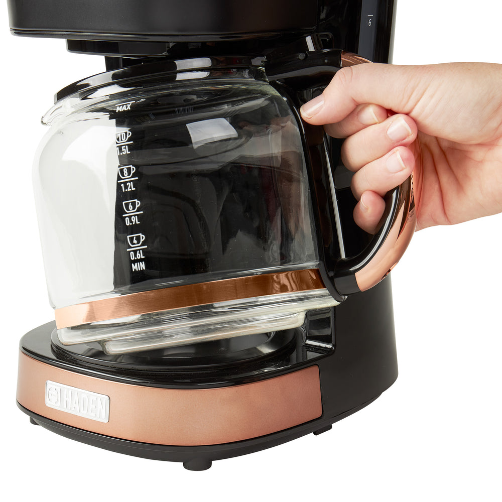 
                
                    Load image into Gallery viewer, Haden Black &amp;amp; Copper Coffee Machine
                
            