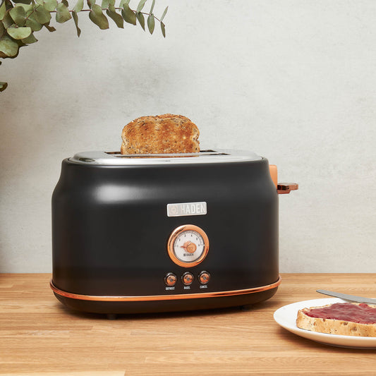 Dorset Black & Copper 2-Slice Toaster
