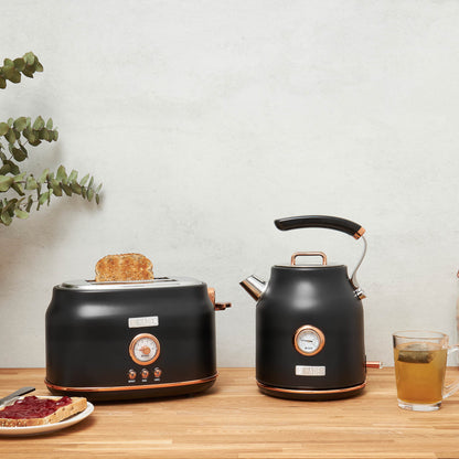 Dorset Black & Copper 2-Slice Toaster
