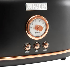 Dorset Black & Copper 2-Slice Toaster