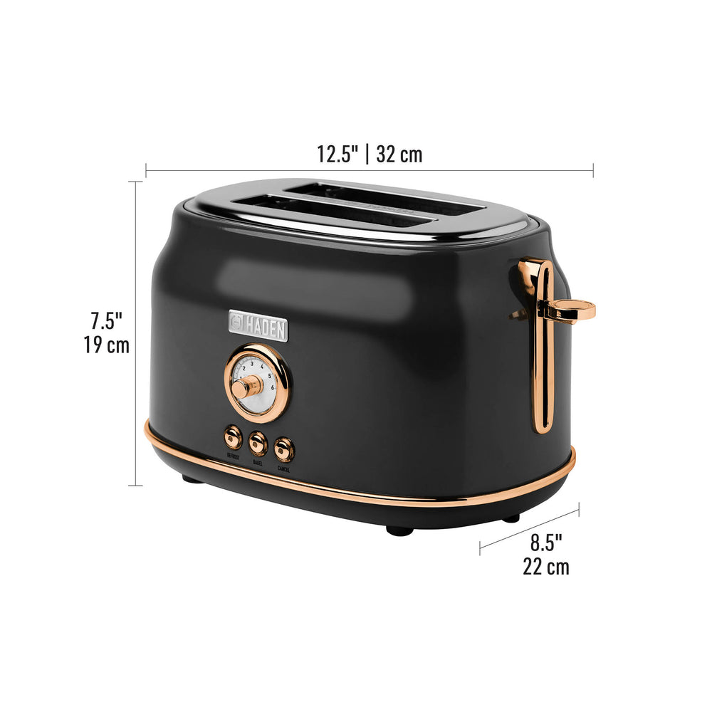 
                
                    Load image into Gallery viewer, Dorset Black &amp;amp; Copper 2-Slice Toaster
                
            
