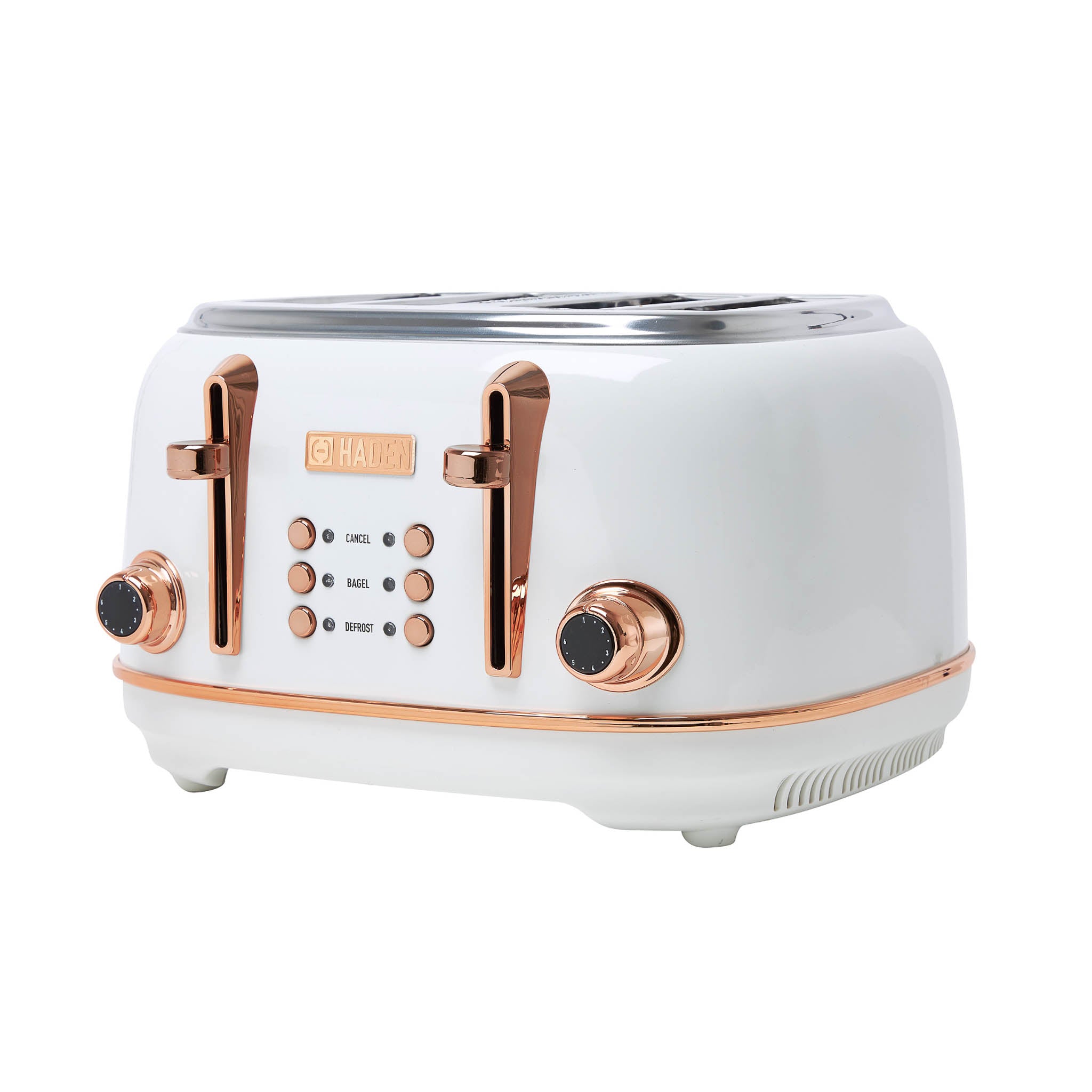 Heritage 4Slice Toaster, Ivory & Copper 75090 Hadenusa