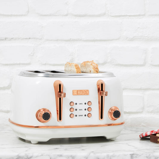 Heritage 4-Slice Toaster, Ivory & Copper - 75090