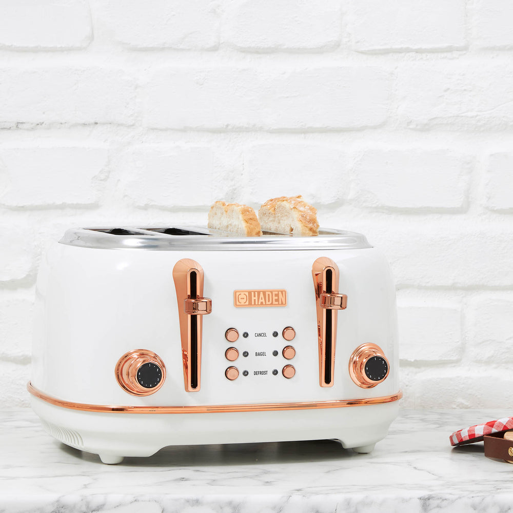 Heritage Ivory & Copper 4-Slice Toaster – Hadenusa