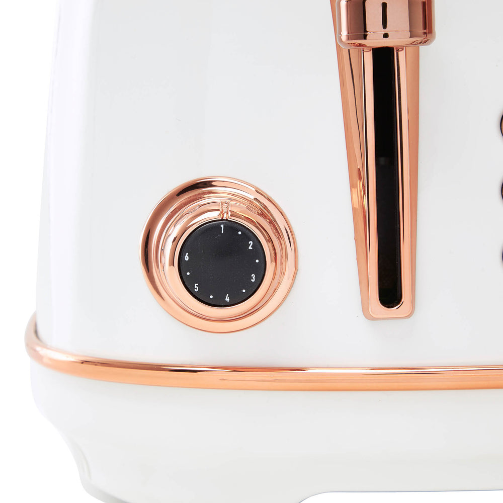 
                
                    Load image into Gallery viewer, Heritage Ivory &amp;amp; Copper 4-Slice Toaster
                
            