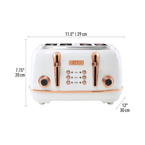 Heritage Ivory & Copper 4-Slice Toaster