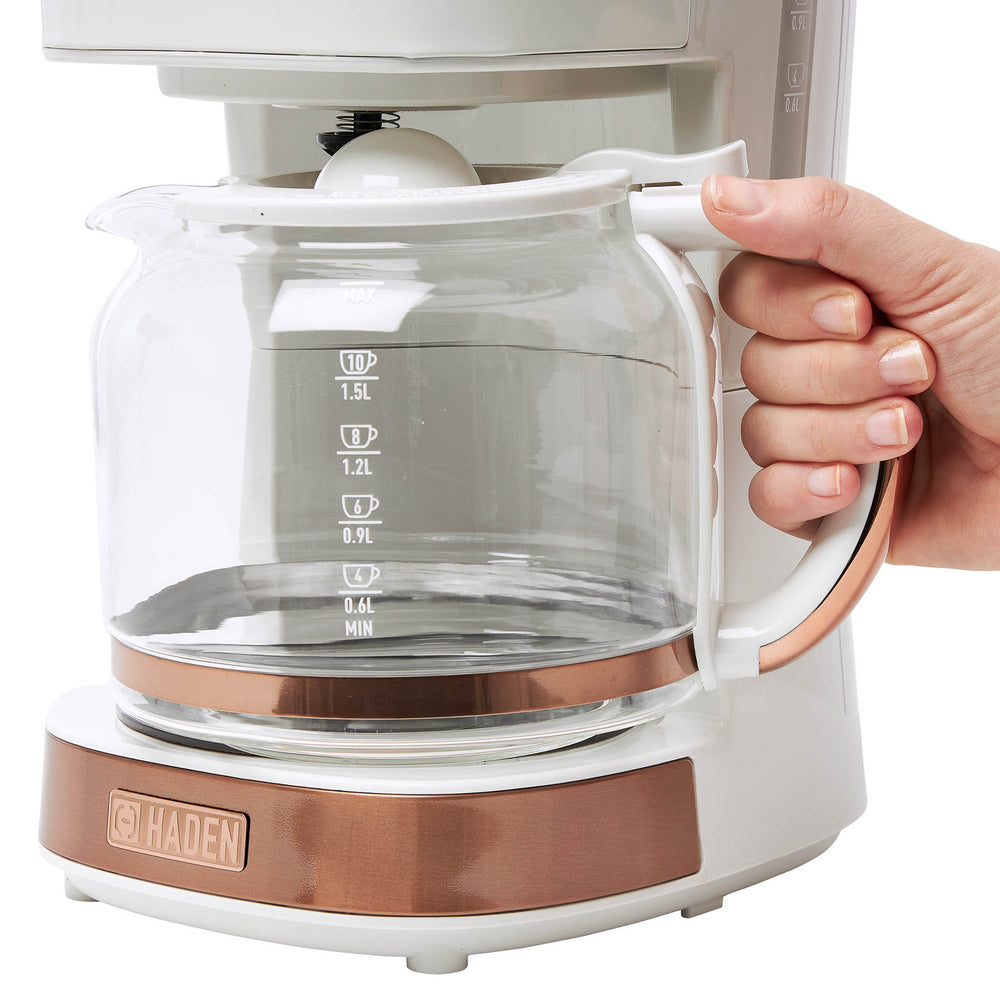 Haden 12-Cup Programmable Coffee Maker, Ivory - 75061