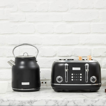 Heritage Electric Kettle, Black & Chrome - 75095