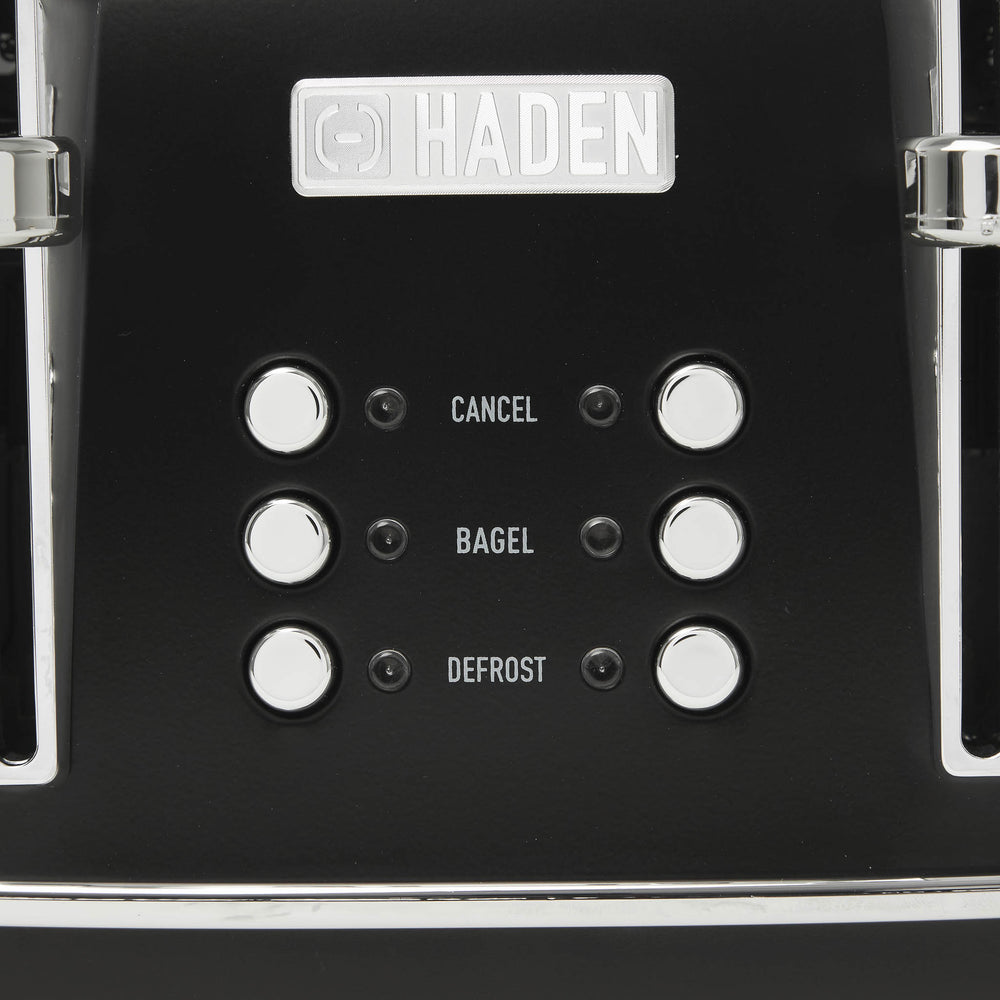 Heritage 4-Slice Toaster, Black & Chrome - 75096